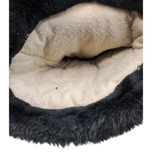 Vintage Leather Mittens With Black Shearling ? For Cold Weather Unisex Mens Wome - Picture 13 of 13